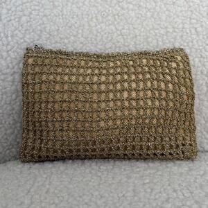 VINTAGE GOLD CROCHET ART DECO CLUTCH